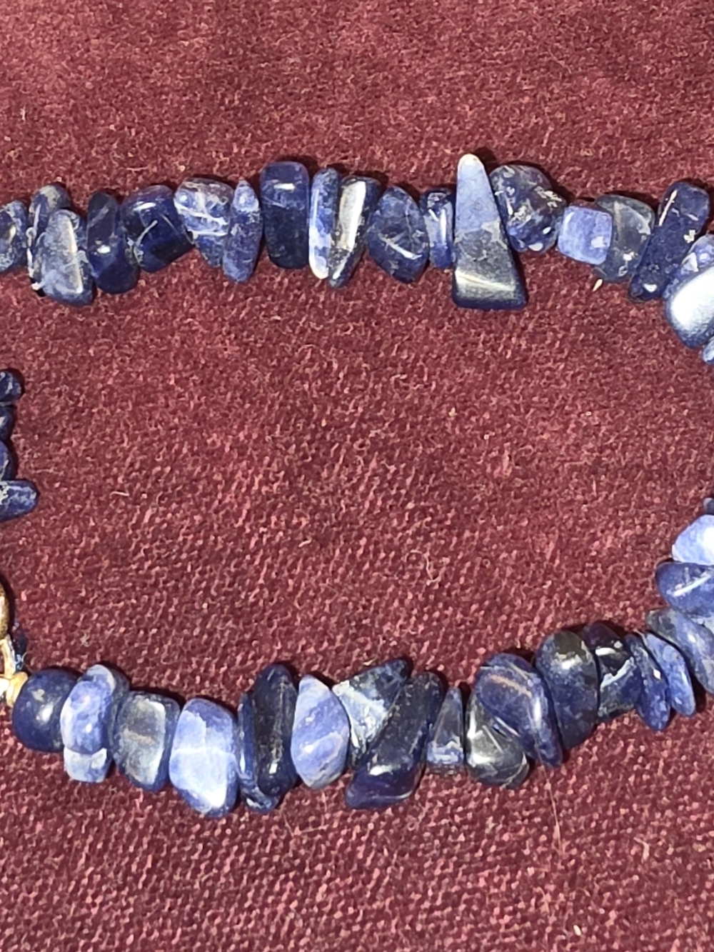 Handcrafted Blue Chip Bead Bracelet - Women Jewelry